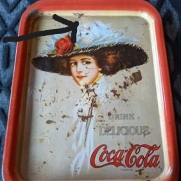 Vintage Reproduction  Coca-Cola Hamilton King Girl Serving Tray c 1971 - Picture 2 of 6